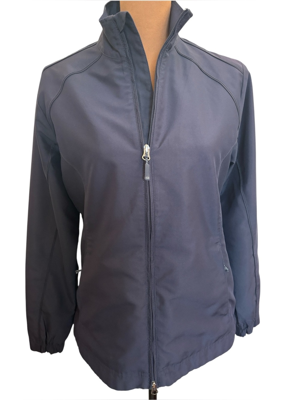 Cutter & Buck Blue Full Zip Lined Windbreaker Golf Jacket Size Small